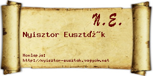 Nyisztor Euszták névjegykártya